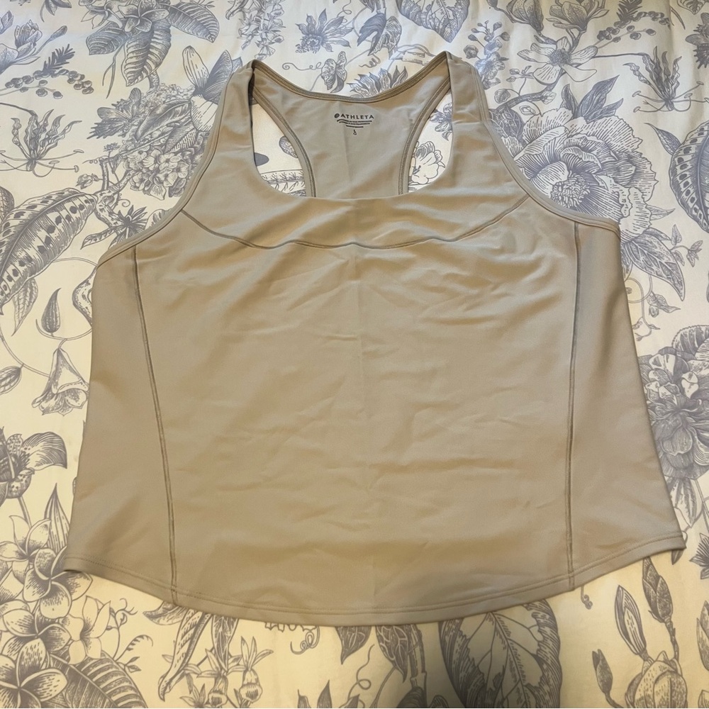 Athleta Tan Racerback Tank Top
